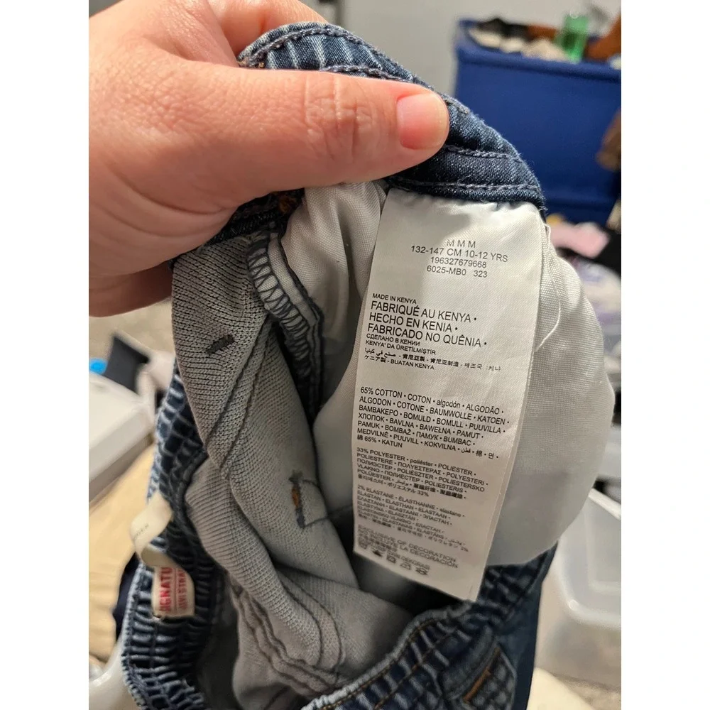 Signature by Levi Strauss Boys Medium Wash Jogger Cargo Jeans Size M 10-12